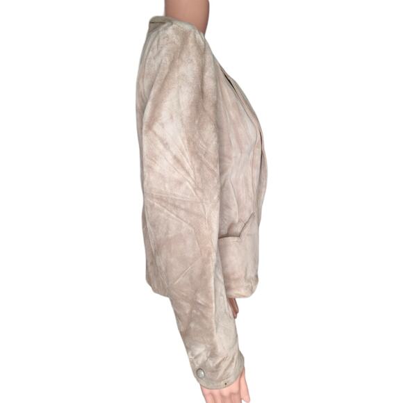 Vintage Winlit Tan Suede Jacket with Puff Sleeves size Small - Picture 6 of 12